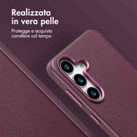 Accezz Cover in Pelle con MagSafe Samsung Galaxy S25 - Heath Purple