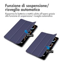 imoshion Cover a libro Trifold Apple iPad Pro 11 (2025) M5 / (2024) M4 - Blu scuro