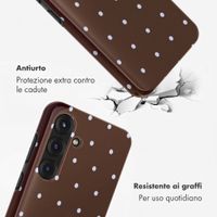 Selencia Cover Posteriore Vivid Samsung Galaxy S25 - Happy Dots Chocolate