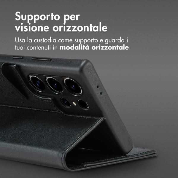 Accezz Cover in pelle 2 in 1 con MagSafe Samsung Galaxy S24 Ultra - Onyx Black