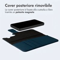 imoshion Cover a libro di lusso 2-in-1 rimovibile Samsung Galaxy S26 - Blu
