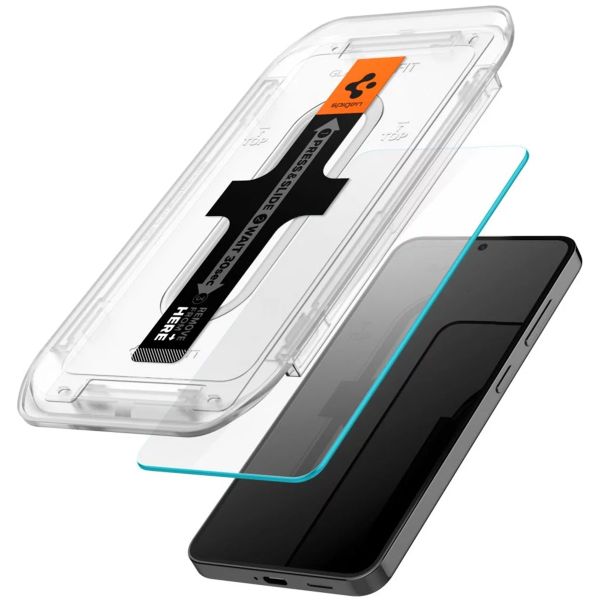 Spigen Vetro temperato GLAStR EZ Fit, confezione da 2 + Applicatore Samsung Galaxy S25 / S24