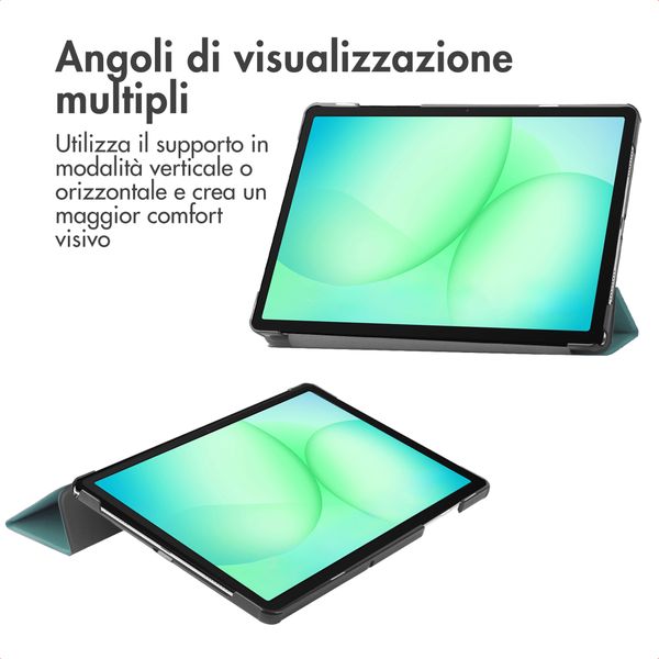 imoshion Cover a libro Trifold Samsung Galaxy Tab A11 Plus - Verde scuro