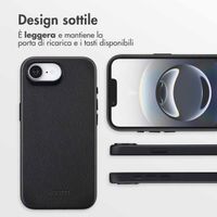 Accezz Cover in Pelle con MagSafe Apple iPhone 17e / 16e - Onyx Black