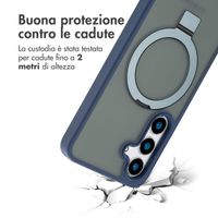 Accezz Cover con anello e supporto con MagSafe Samsung Galaxy S24 Plus - Blu