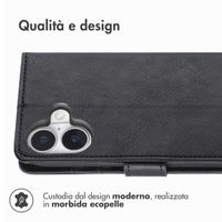 imoshion Cover a libro di Lusso Apple iPhone 16 Plus - Nero