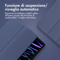 Accezz Cover a libro in silicone Smart Apple iPad Air 11 pollici (2026) M4 / (2025) M3 / (2024) M2 / Air 5 (2022) / Air 4 (2020) - Blu scuro