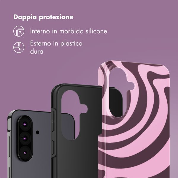 Selencia Cover Posteriore Vivid Samsung Galaxy A37 (5G) - Wavy Swirl Pink Plum