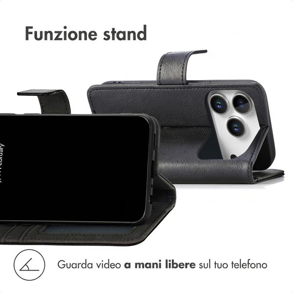 imoshion Cover a libro di Lusso Apple iPhone 18 Pro Max / 17 Pro Max - Nero