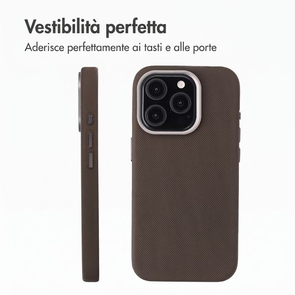 Accezz Cover Mesh con MagSafe Apple iPhone 15 Pro - Marrone