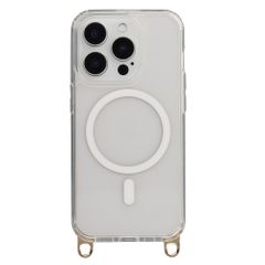 Selencia Cover posteriore Rivièra MagSafe con gancini rimovibili Apple iPhone 15 Pro - Trasparente