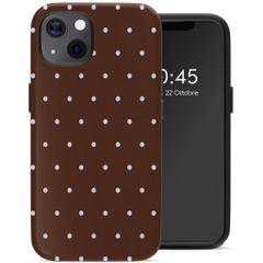 Selencia Cover Posteriore Vivid Apple iPhone 13 Pro - Happy Dots Chocolate
