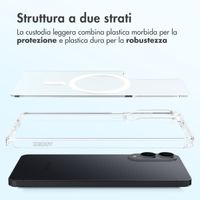 Accezz Cover posteriore Xtreme Impact con MagSafe Samsung Galaxy S25 Edge - Trasparente