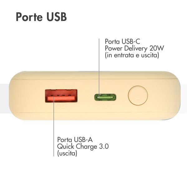 imoshion Powerbank Magnetic 10.000 mAh - Powerbank wireless - Giallo