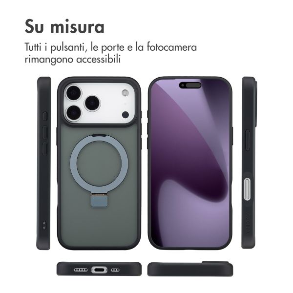 Accezz Cover con anello e supporto con MagSafe Apple iPhone 17 Pro Max - Nero