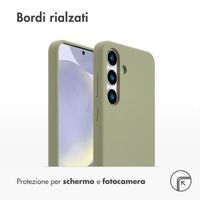 Accezz Cover in silicone liquido con MagSafe Samsung Galaxy S25 Plus - Cooper Green