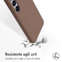 Accezz Cover in silicone liquido con MagSafe Samsung Galaxy S24 Plus - Marrone chiaro