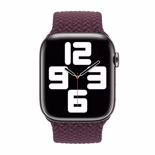 Apple Cinturino Solo intrecciato Apple Watch | 38/40/41/42 mm - Taglia 1 - Dark Cherry