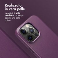 Accezz Cover in pelle 2 in 1 con MagSafe Apple iPhone 14 Pro - Heath Purple