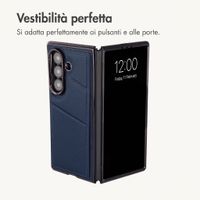 imoshion Cover posteriore MagSafe in pelle sintetica con portacarte Samsung Galaxy Z Fold 8 Ultra - Blu scuro