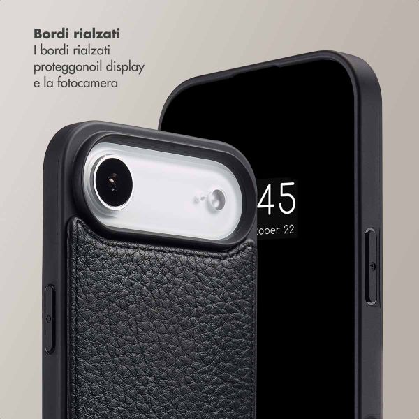 Selencia Cover per telefono Nova con cordino e portacarte Apple iPhone Air - Nero