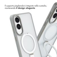 Accezz Cover con anello e supporto con MagSafe Samsung Galaxy S25 Edge - Grigio