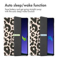 imoshion Cover Trifold Design Samsung Galaxy Tab S10 Ultra / Tab S9 Ultra - Leopard