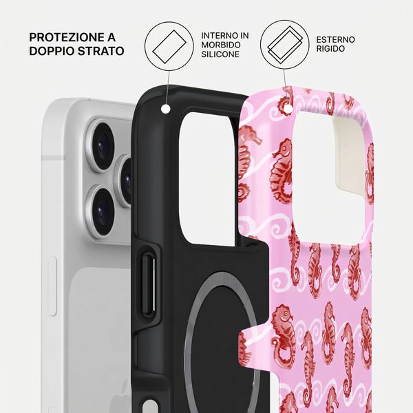 Burga Cover Posteriore Resistente con MagSafe Apple iPhone 17 Pro - Coral Reef