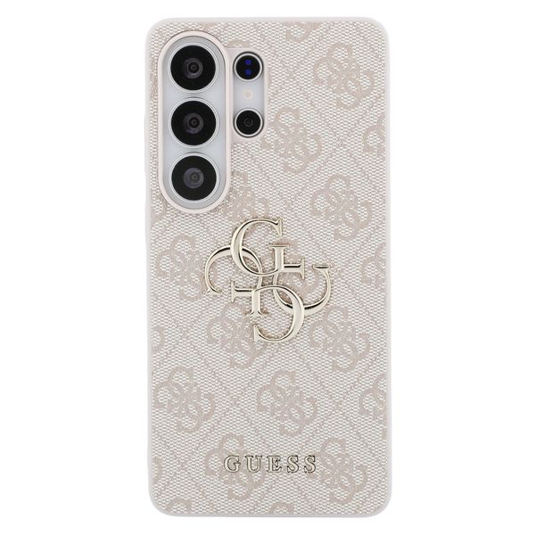 Guess Cover Posteriore con Logo 4G in Metallo Samsung Galaxy S26 Ultra - Rosa
