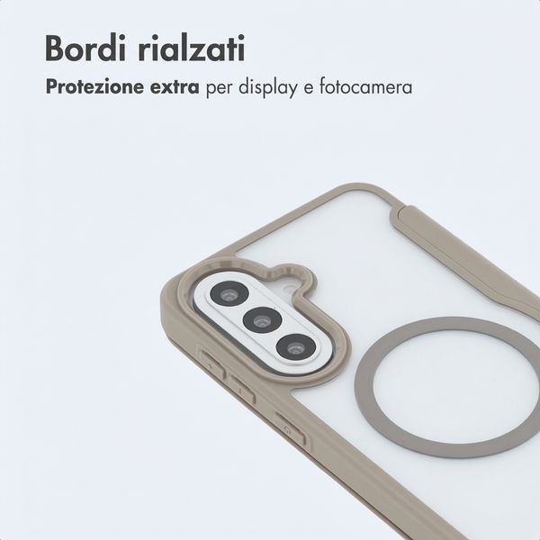 imoshion Bookcase trasparente con MagSafe Samsung Galaxy A57 (5G) - Beige