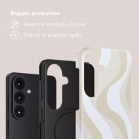 Selencia Cover posteriore Vivid con MagSafe Samsung Galaxy S26 FE - Desert Waves Beige