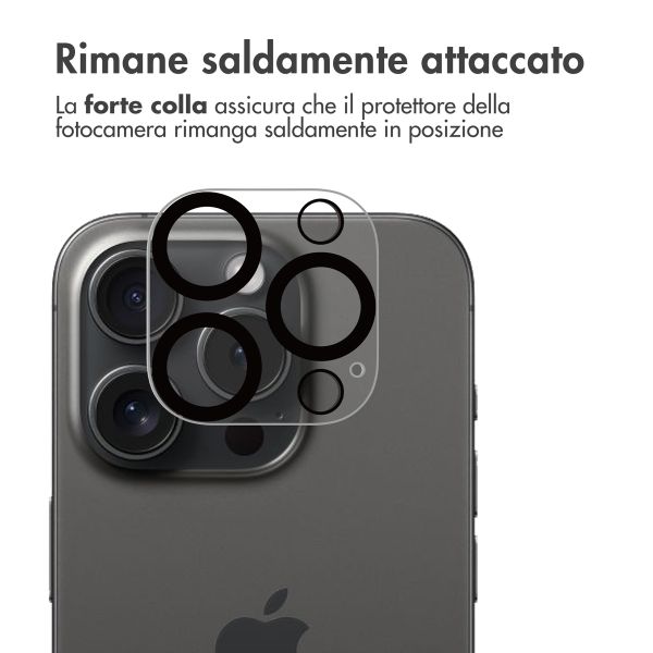 imoshion Protezione fotocamera in vetro 2 Pack Apple iPhone 16 Pro / 16 Pro Max - Nero