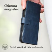 imoshion Cover a libro di Lusso Apple iPhone 13 Mini - Blu scuro