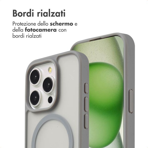imoshion Cover posteriore Color Guard con MagSafe Apple iPhone 15 Pro - Grigio