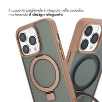 Accezz Cover con anello e supporto con MagSafe Apple iPhone 14 Pro - Marrone