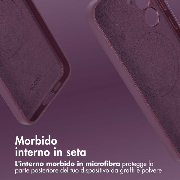 Accezz Cover in Pelle con MagSafe Samsung Galaxy S24 Plus - Heath Purple