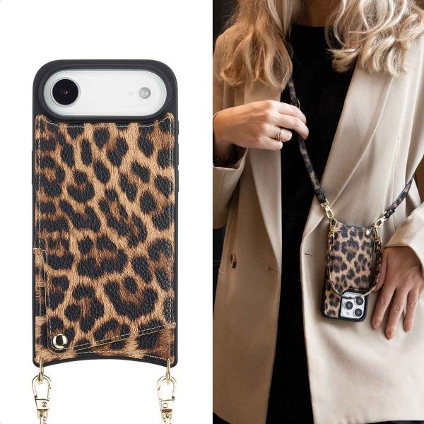 Selencia Cover per telefono Nova con cordino e portacarte Apple iPhone Air - Leopard