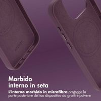 Accezz Cover in Pelle con MagSafe Apple iPhone 15 Pro - Heath Purple