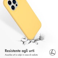 Accezz Cover in silicone liquido con MagSafe Apple iPhone 14 Pro Max - Giallo