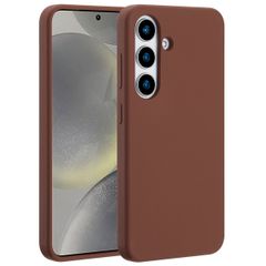 Accezz Cover in silicone liquido con MagSafe Samsung Galaxy S25 - New Tea Brown