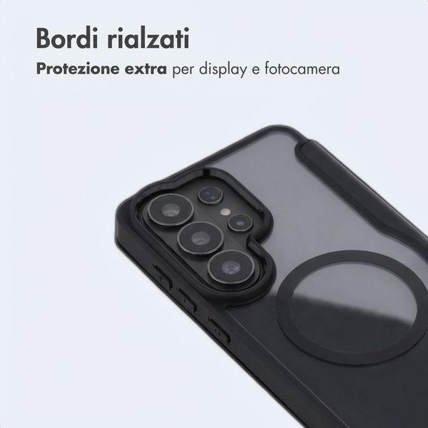 imoshion Bookcase trasparente con MagSafe Samsung Galaxy S26 Ultra - Nero
