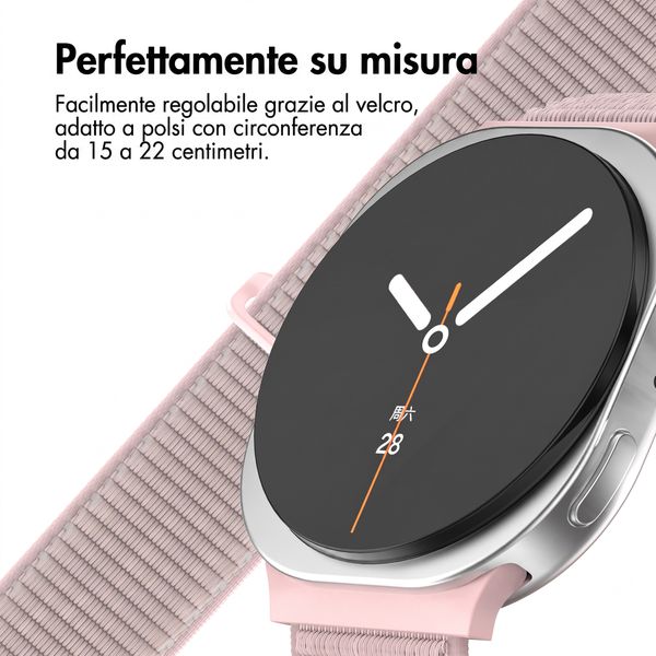imoshion Cinturino in nylon Samsung Galaxy Watch 9 (40/44mm) / Watch 8 (40/44mm) / Classic (46mm) - Light Pink
