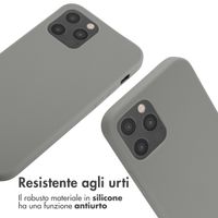 imoshion Cover in Silicone con Cordino Apple iPhone 12 (Pro) - Grigio chiaro