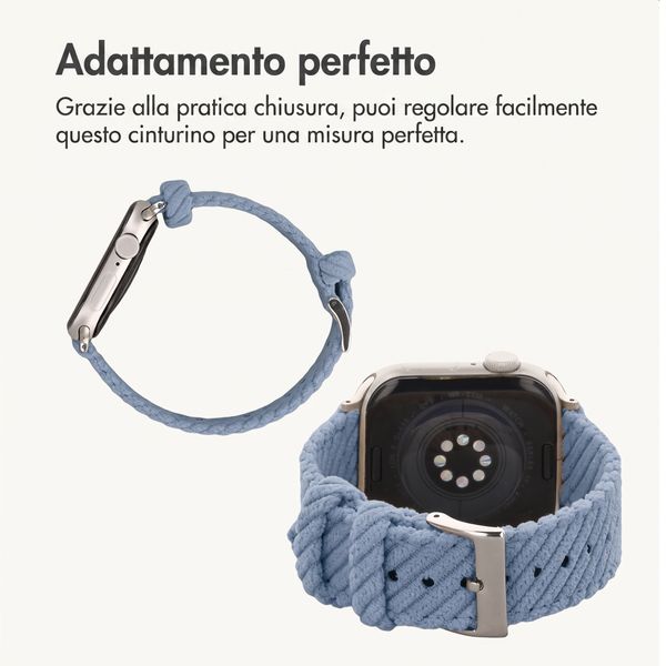 imoshion Cinturino in velluto a coste Apple Watch | 38/40/41/42 mm - Azzurro