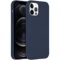 Accezz Cover in silicone liquido con MagSafe Apple iPhone 12 (Pro) - Blu scuro