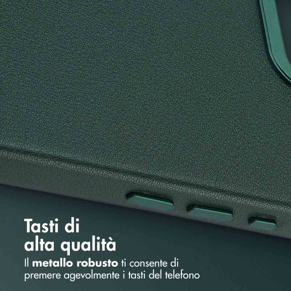 Accezz Cover in Pelle con MagSafe Apple iPhone 17e / 16e - Cedar Green