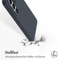 Accezz Cover in silicone liquido con MagSafe Samsung Galaxy S26 Ultra - Blu scuro