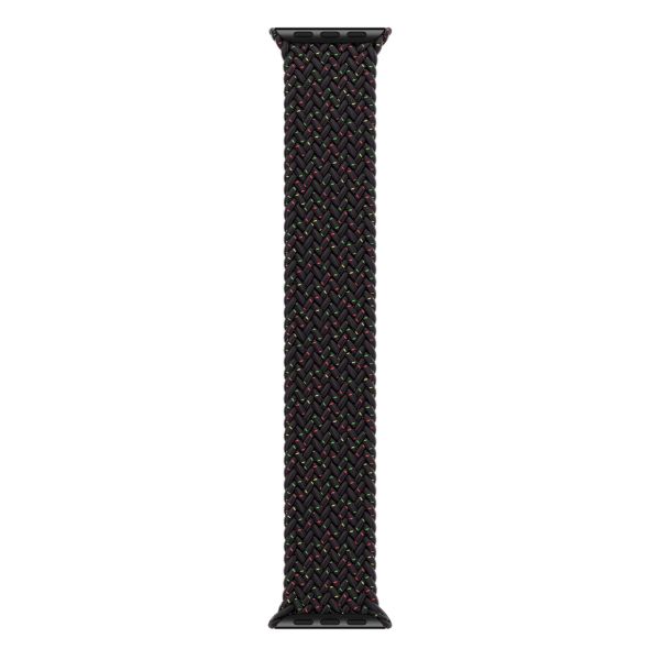 Apple Cinturino Solo intrecciato Apple Watch | 44/45/46/49 mm - Taglia 6 - Black Unity