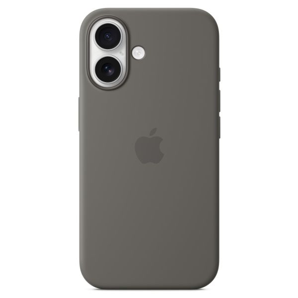 Apple Cover Posteriore in Silicone con MagSafe Apple iPhone 16 - Stone Gray