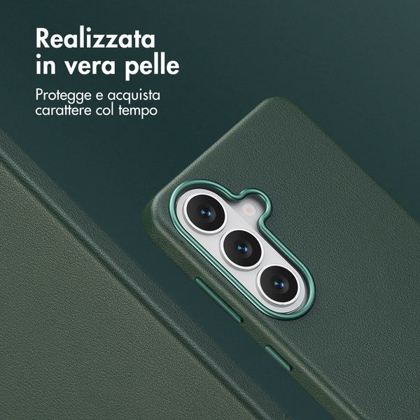 Accezz Cover in Pelle con MagSafe Samsung Galaxy S26 Plus - Cedar Green